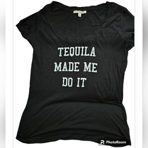 EXPRESS Top “Tequila Made Me Do It” M
